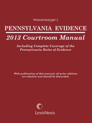 cover image of Pennsylvania Evidence